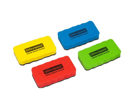 Губка-стиратель для досок OfficeSpace 57*107мм, на магните, материал EVA, ассорти, европодвес 261122