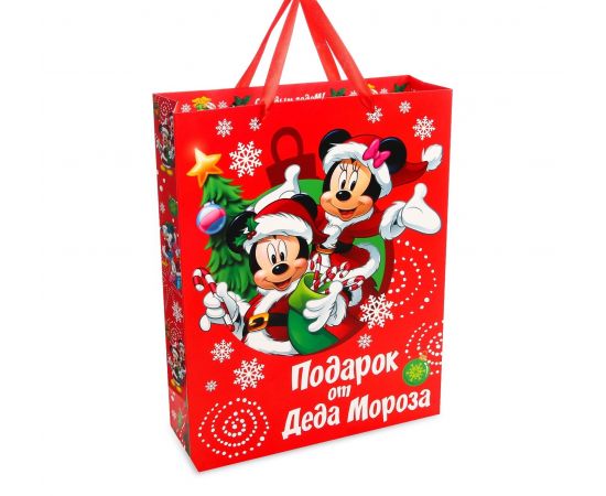 Пакет подарочный ламинированный «С Новым Годом!», Микки Маус и его друзья, 31 х 40 х 11 см 4334218