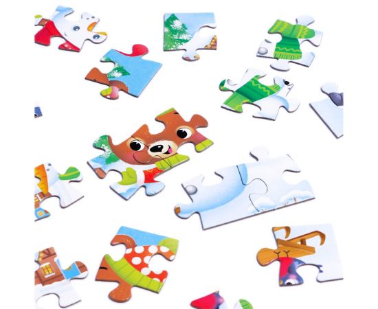 Пазл «Новогодние развлечения», большая подарочная коробка, 24 элемента 7005857