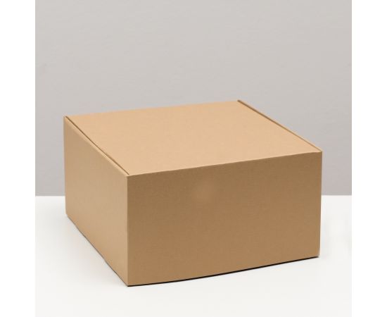 Коробка самосборная, крафт, бурая 27 х 27 х 15 см 7788580