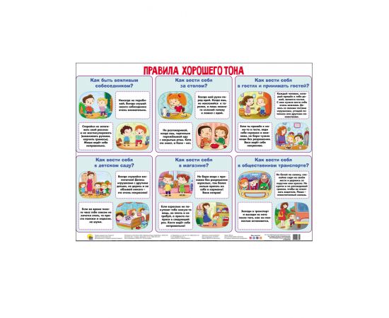 ПЛАКАТ. ПРАВИЛА ХОРОШЕГО ТОНА 978-5-378-28384-2
