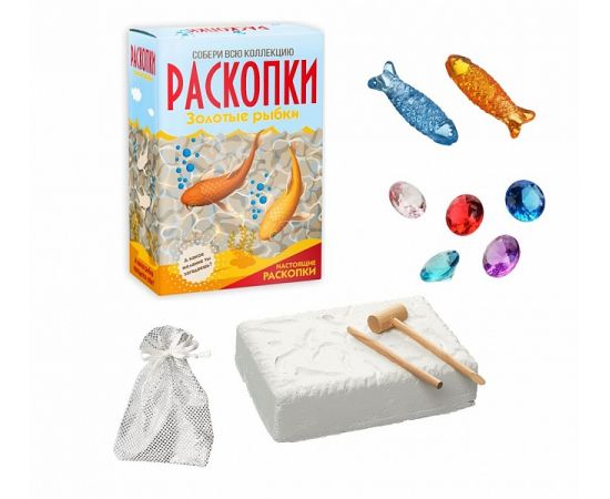 Большой набор для проведения раскопок Золотые рыбки dig-43 dig-43