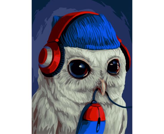 Картина по номерам на картоне ТРИ СОВЫ "Охота на мышь", 30*40, с акриловыми красками и кистями КК_44034