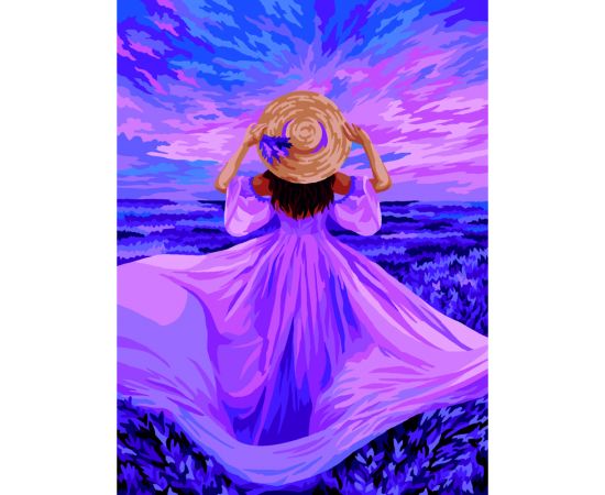 Картина по номерам на картоне ТРИ СОВЫ "Закат Прованса", 30*40, с акриловыми красками и кистями КК_44052