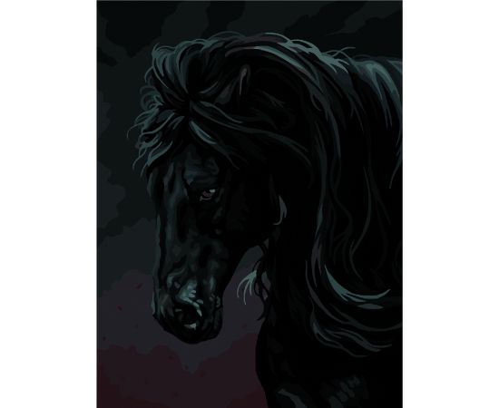 Картина по номерам на холсте ТРИ СОВЫ "Мустанг", 30*40, с акриловыми красками и кистями КХ_44093