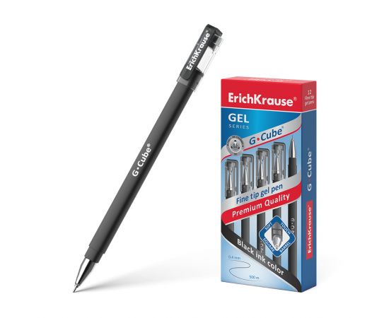 Ручка гелевая ErichKrause® G-Cube®, цвет чернил черный 46447