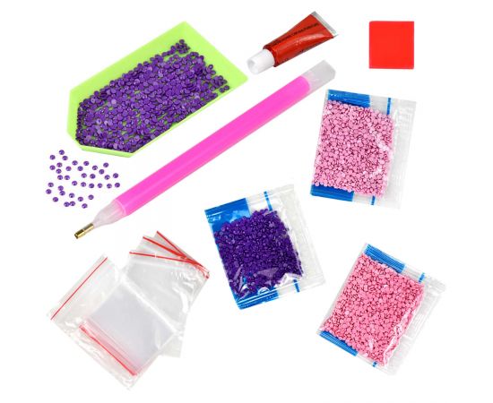 Алмазная  мозаика (набор для творчества) арт. 59798 / 20 ВЗГЛЯД ЛЕОПАРДА, размер холста: 40*50 см, размер напечатанной картины: 34,5*44,5 см, (21 цветов страз, холст с напечатанной картиной, покрытый клеевым слоем и защитной пленкой, пакеты со страза 59798