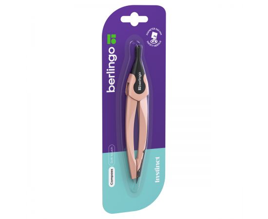 Циркуль Berlingo "Instinct" металлический, 135мм, фламинго, блистер CS_00002c