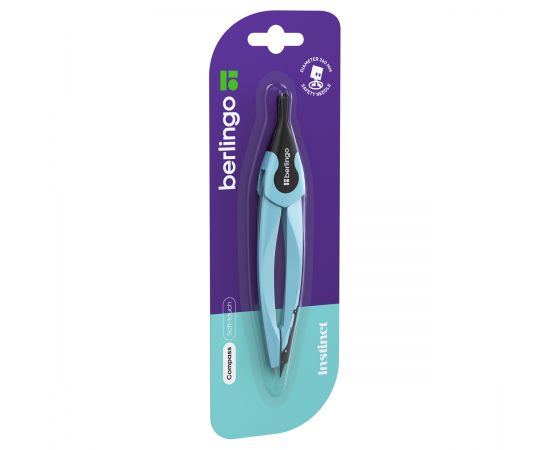 Циркуль Berlingo "Instinct" металлический, 135мм, аквамарин, блистер CS_00002d