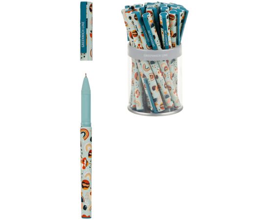 Ручка шариковая Greenwich Line "Modern art" синяя, 0,7мм, игольчатый стержень, грип, софт-тач GL_24524/Pbl_32651