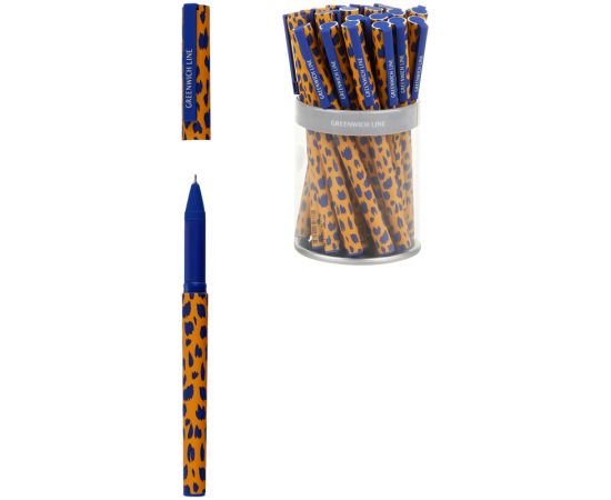 Ручка шариковая Greenwich Line "Sienna" синяя, 0,7мм, игольчатый стержень, грип, софт-тач GL_24678/Pbl_32666