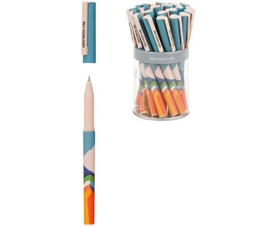 Ручка шариковая Greenwich Line "Desert" синяя, 0,7мм, игольчатый стержень, грип, софт-тач GL_24760/Pbl_32675