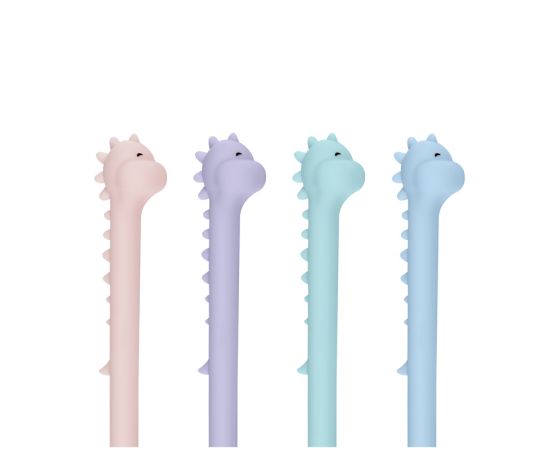 Ручка шариковая MESHU "Cute Dinosaur", синяя, 0,7мм, корпус ассорти, с топпером MS_02699