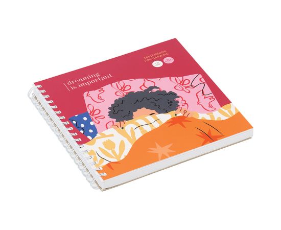 Скетчбук 60л., 150*150 MESHU "Pleasure", на гребне, soft-touch, 120г/м2 MS_44874