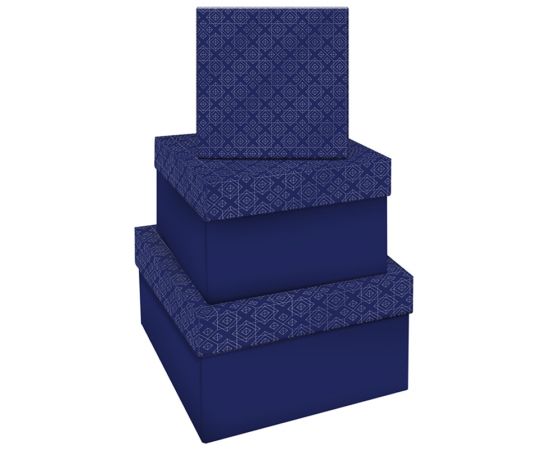 Набор квадратных коробок, MESHU "Blue style. Top", (19,5*19,5*11-15,5*15,5*9см) MS_46592