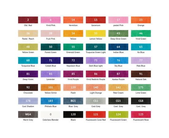 Набор двусторонних маркеров для скетчинга MESHU 48цв., основные цвета, корпус трехгранный, пулевид./клиновид.наконечники, текстильный чехол на молнии MS_53424