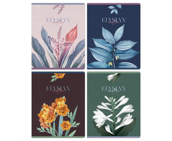 Тетрадь 48л., А5, клетка Greenwich Line "Wild flowers", "софт-тач" ламинация, выб. лак, 70г/м2 N5c48-47873