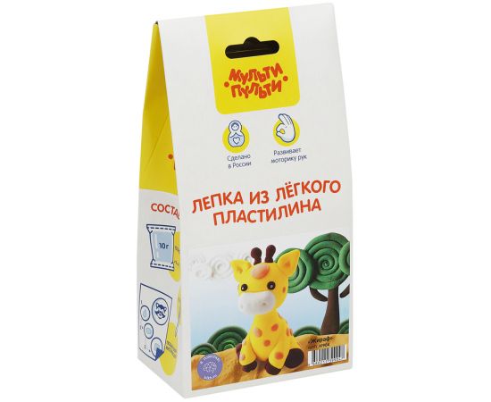 Набор для лепки из легкого пластилина Мульти-Пульти "Жираф" НЛП_41904