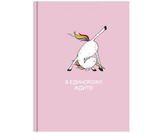 Скетчбук 80л., А6 BG "Я единорожу", 7БЦ, матовая ламинация, белый блок с градиентом, 100г/м2 С6т80_лм 9873