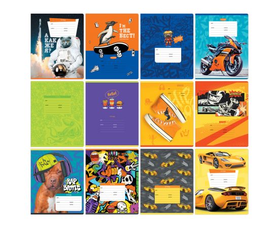 Тетрадь 18л., линия BG "Mix-12. Мальчики", эконом Т5ск18 11725