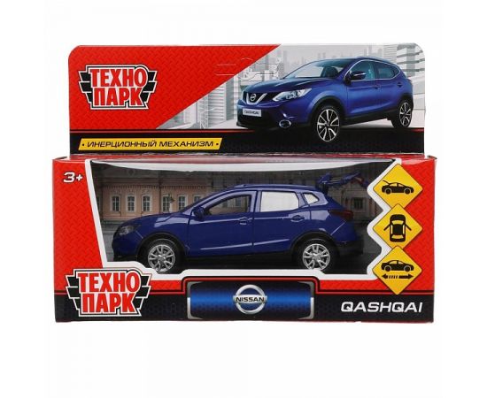 Машина металл NISSAN QASHQAI, 12 см, двери, багаж, инерц, СИНИЙ, кор. 263449 263449