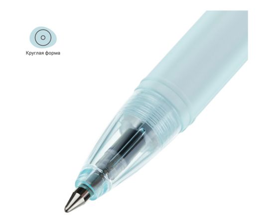 Ручка шариковая MESHU "Cute Cats" синяя, 0,7мм, перламутр, софт-тач, ассорти, с топпером 296411