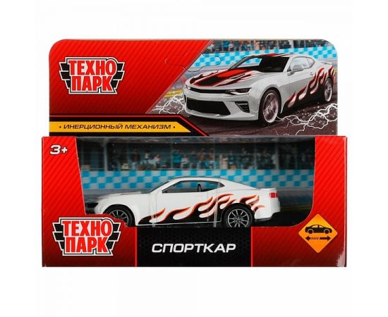 Машина металл СПОРТКАР Белый, 11 см, инерция, кор 336121 3361215