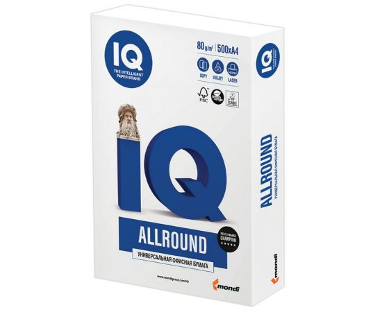 Бумага для ксерокса А4 IQ ALLROUND класс B белизна 162% 4607177453822