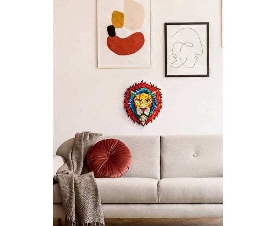 Деревянный пазл с двухслойной крышкой Лев M 46071774551730