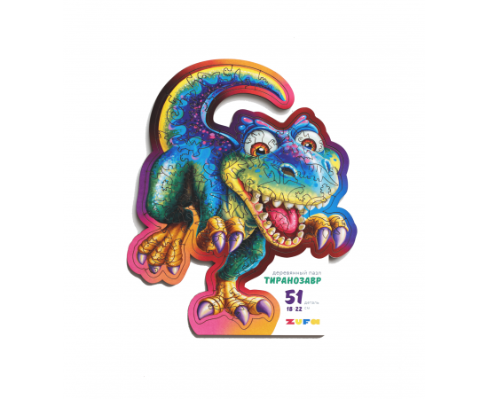 Деревянный фигурный пазл «Тиранозавр» kids S 46071774551737
