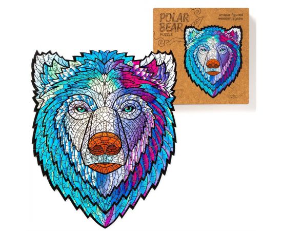 Деревянный пазл с двухслойной крышкой Медведь M 46071774551743