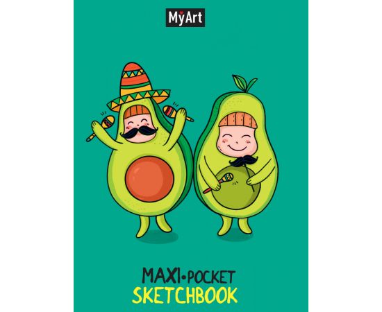 MyArt. Maxi Pocket СКЕТЧБУК. Авокадо и мексиканцы 462-0-129-73266-6
