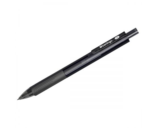 Ручка гелевая автоматическая Berlingo "Triangle gel RT" черная, 0,5мм, грип CGm_50063