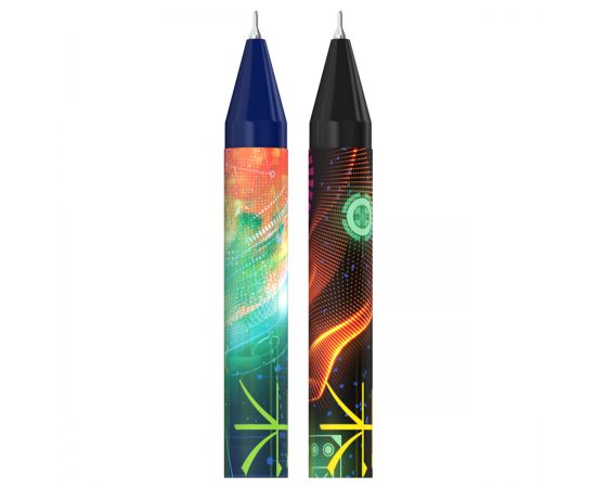 Ручка шариковая автоматическая Berlingo "Futureal" синяя, 0,7мм, грип, рисунок на корпусе, soft-touch, ассорти Cbm_07S12