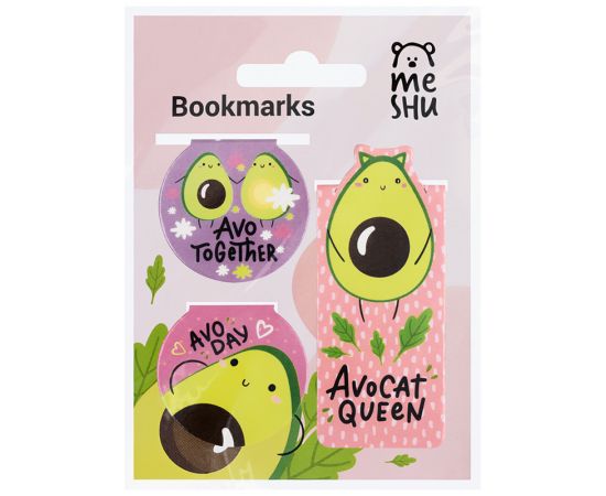 Закладки магнитные для книг, 3шт., MESHU "Avocat" MS_46713