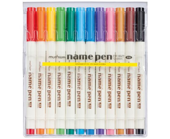 Набор перманентных маркеров Munhwa 12цв., пулевидный, 1,0мм NP12