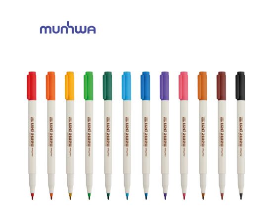 Набор перманентных маркеров Munhwa 12цв., пулевидный, 1,0мм NP12