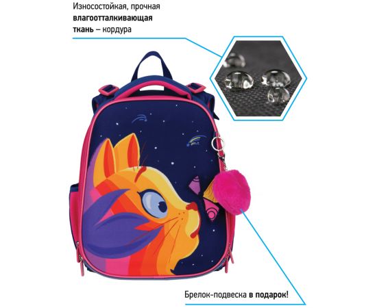 Ранец Berlingo Expert "Surprised cat" 37*28*16см, 2 отделения, 2 кармана, анатомическая спинка RU07102