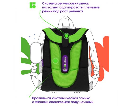 Ранец Berlingo Expert "Over the planet" 37*28*16см, 2 отделения, 2 кармана, анатомическая спинка RU09015