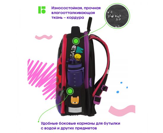 Ранец Berlingo Expert Mini "Meow colors" 36*27*14см, 2 отделения, 2 кармана, анатомическая спинка, мешок для обуви RU09042