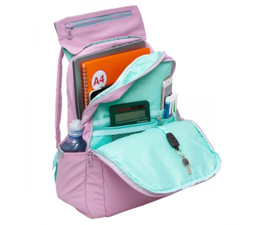 Рюкзак Grizzly, 33*39*14см, 2 отделения, 5 карманов, укрепленная спинка, лавандовый RXL-325-2/3