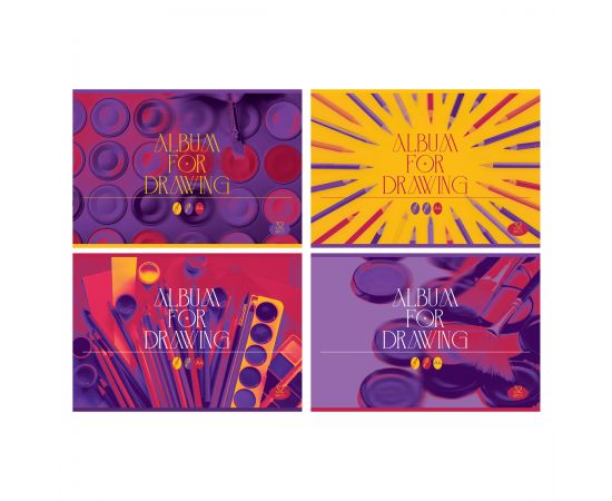 Альбом для рисования 32л., А4, на скрепке BG "Bright Art", эконом АР4ск32 10979