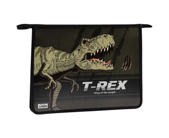 Папка для тетрадей 1 отделение А4 ArtSpace "T-Rex", пластик, на молнии ПТ-83_42211