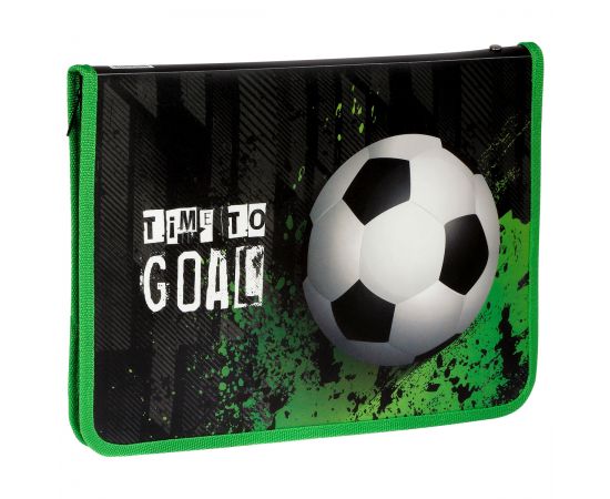 Папка для труда 1 отделение, А4, ArtSpace "Time to goal", 325*230*25мм, пластик, молния вокруг, откид. планка ПТР-5_48955