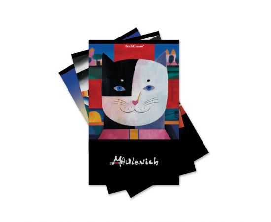 Записная книга на скобе ErichKrause® Мяулевич, 112х181 мм, 32 листа, в точку 032070160-49814