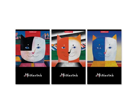 Записная книга на скобе ErichKrause® Мяулевич, 112х181 мм, 32 листа, в точку 032070160-49814