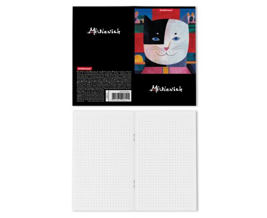 Записная книга на скобе ErichKrause® Мяулевич, 112х181 мм, 32 листа, в точку 032070160-49814