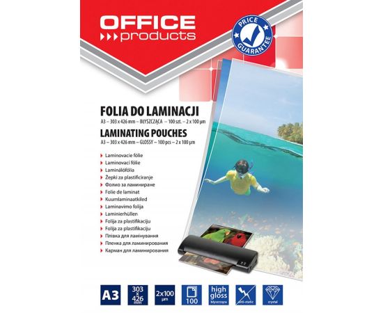 Пленка для ламинирования А3 100 мкм 100 шт. Office Product/5 20325625-90