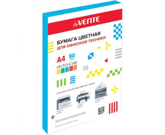 Бумага deVENTE A4 80 г/м2 синий интенсив 100 л/20 2072217