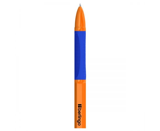 Ручка шариковая Berlingo "Tribase grip orange" синяя, 0,7мм, грип CBp_70960